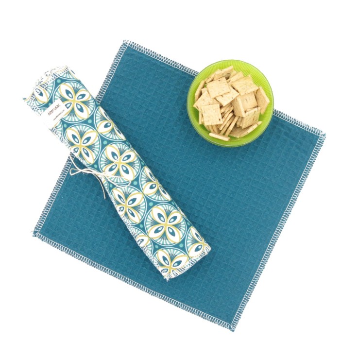 Essuie-tout lavable doublé en Coton x 5