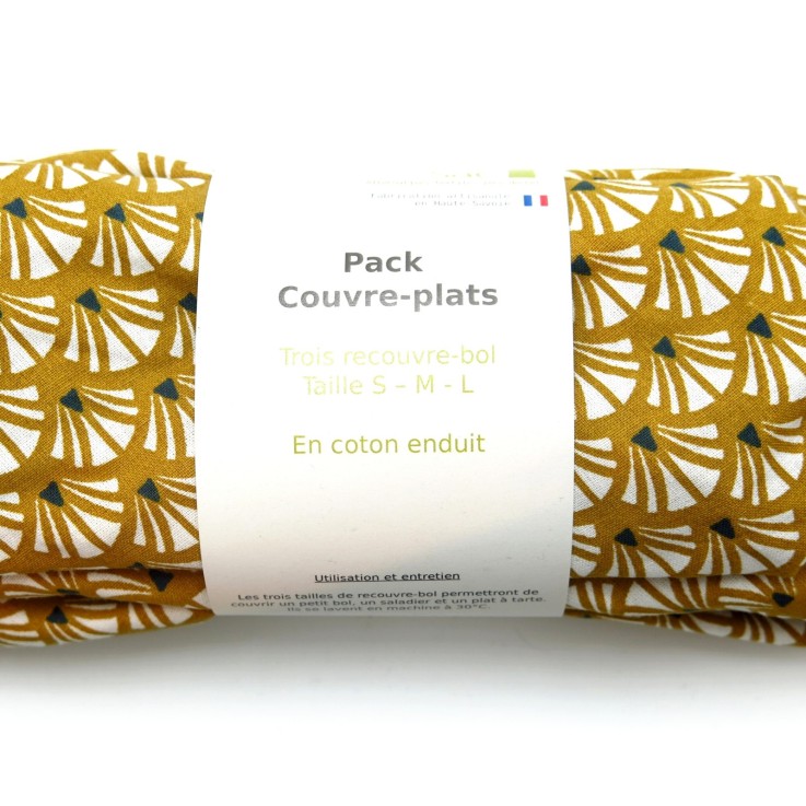 Recouvre bol en Coton enduit x 3 (S/M/L)