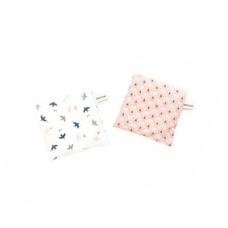 Coton démaquillant lavable en Coton Bio avec pochette x 3