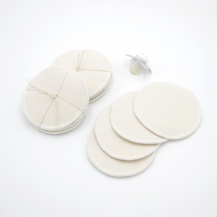 Coussinet d’allaitement lavable en Coton Bio x 4