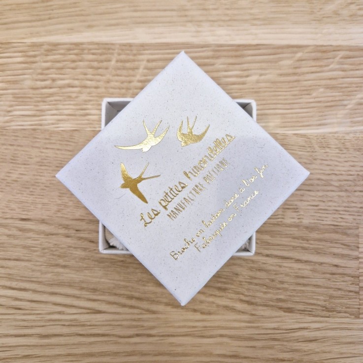 Broche laiton doré – Chat