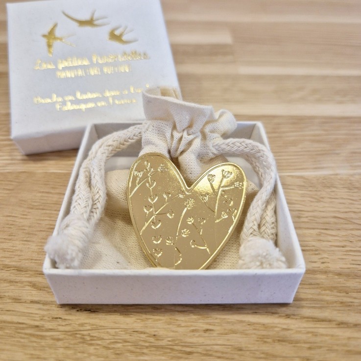 Broche laiton doré – Cœur