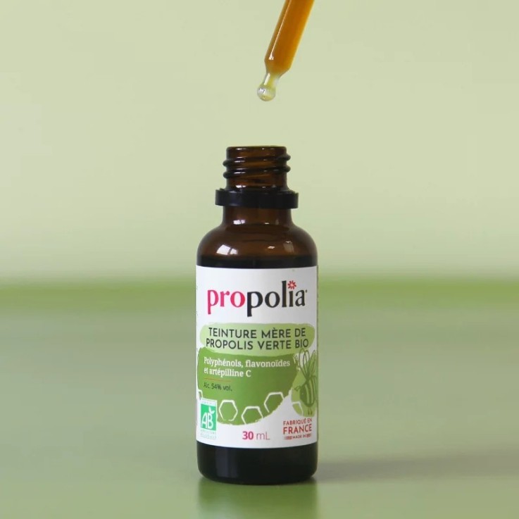 Teinture mère Propolis Verte Bio - Haute Concentration (21%) - 30 ml