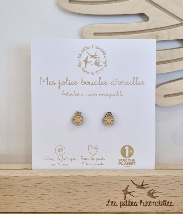 Boucles d’oreilles en bois...