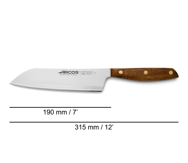 Couteau Santoku Nórdika Acier inoxydable (inox) 19 cm