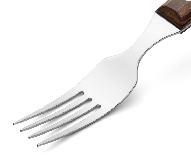 Fourchette à steak en bois de hêtre Acier inoxydable (inox) 20,6 cm