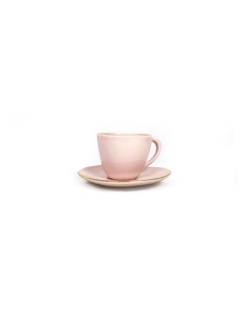 Tasse et soucoupe Gold en grès