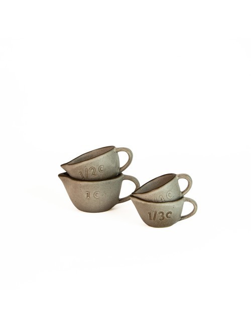 Ensemble de 4 tasses à mesurer Alcoa en grès