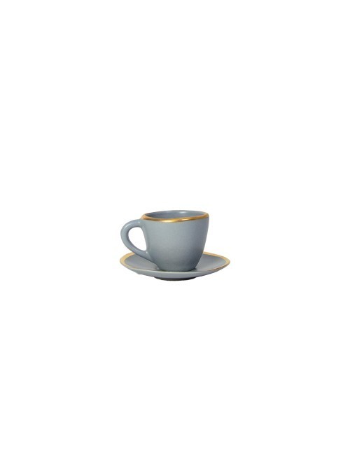 Tasse à café et soucoupe Chic en grès