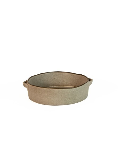 Petit plat à gratin rond Alcoa en grès