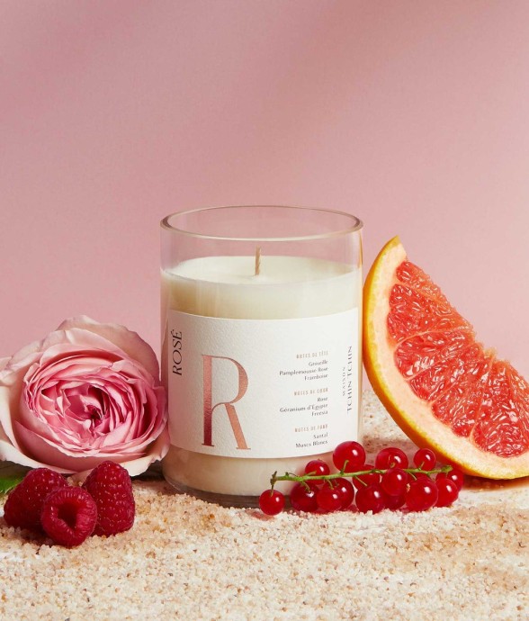 Bougie parfumée Rosé (250g)