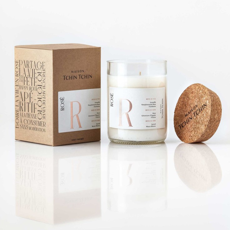 Bougie parfumée Rosé (250g)