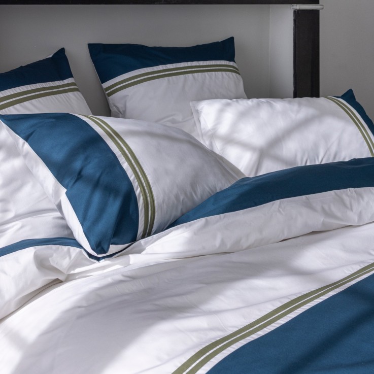 Housse de couette Esprit Couture en percale de Coton lavé