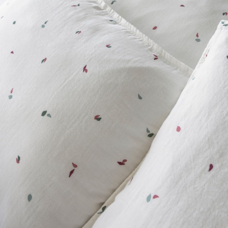 Taie d'oreiller Mille et une feuilles en gaze de Coton