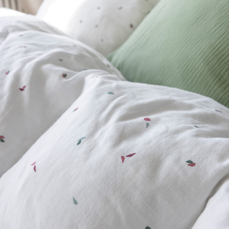 Housse de couette Mille et une feuilles en gaze de Coton