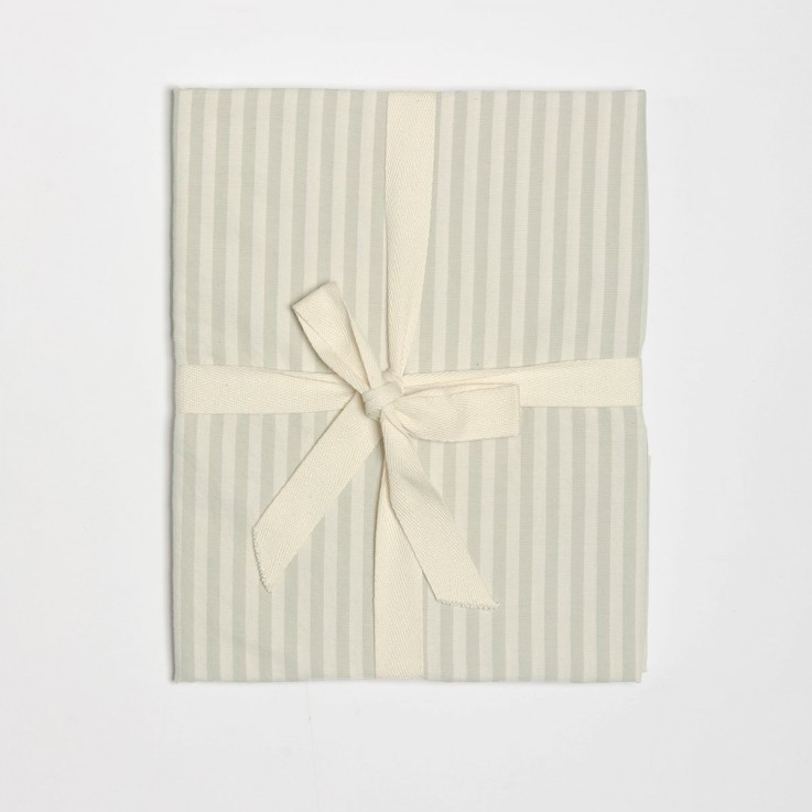 Drap housse Percale de Coton Bio rayé 1 personne