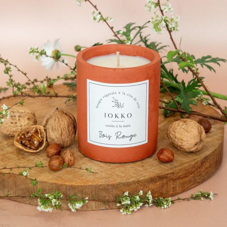 Bougie Parfumée Naturelle Bois Rouge