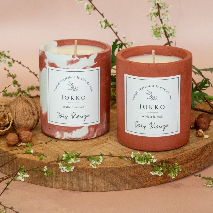 Bougie Parfumée Naturelle Bois Rouge