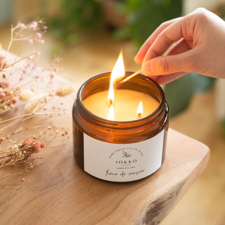 Bougie Parfumée Naturelle Fleur de cerisier