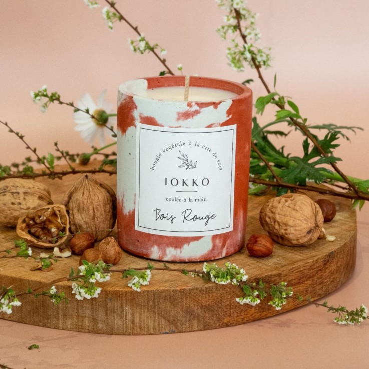 Bougie Parfumée Naturelle Bois Rouge