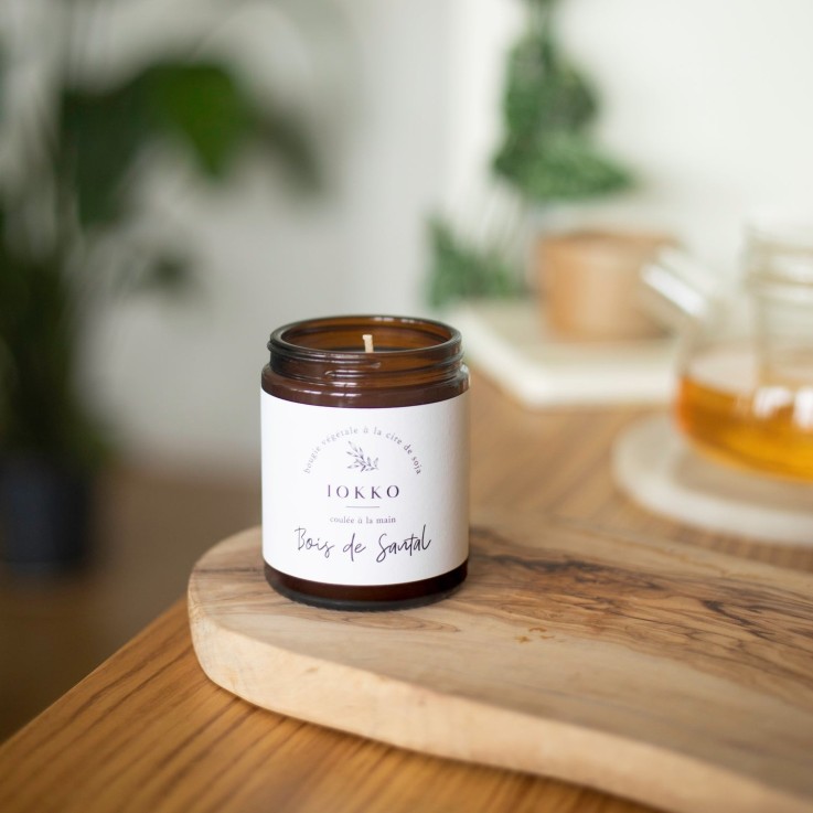 Bougie Parfumée Naturelle Bois de Santal
