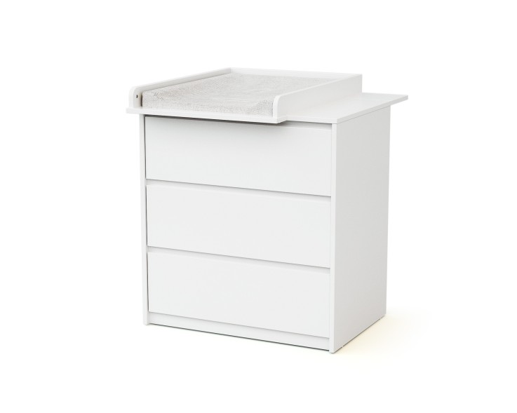 Commode bébé 3 tiroirs bois avec plan à langer 50 cm UNO