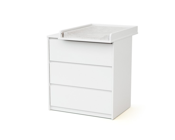 Commode bébé 3 tiroirs bois avec plan à langer 50 cm UNO