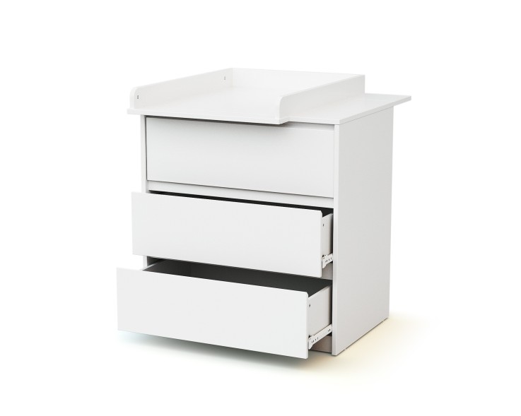 Commode bébé 3 tiroirs bois avec plan à langer 50 cm UNO
