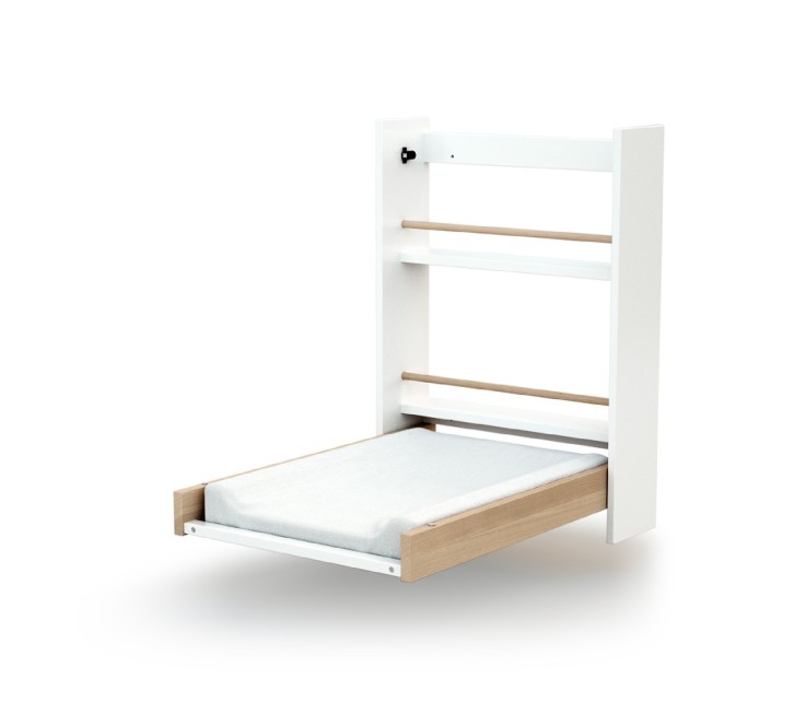 Table à langer murale rabattable en bois ESSENTIEL