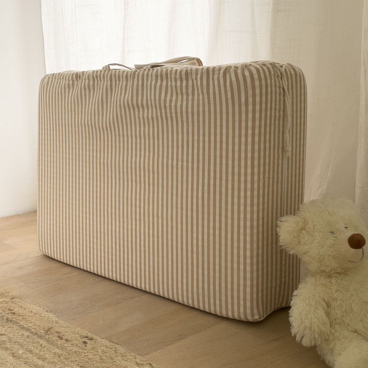 Matelas de voyage pliant rayé 60x120 cm