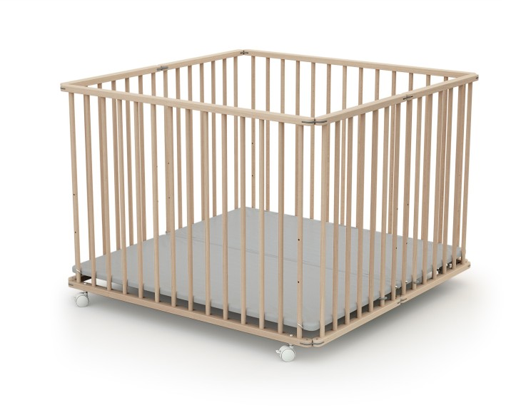 Parc bébé pliant en bois 100x100cm