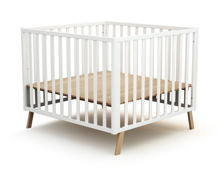 Parc bébé évolutif cabane en bois CONFORT
