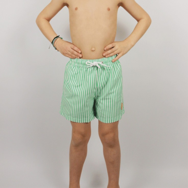 Short de bain Enfant Le petit Envole Rayé Recyclé