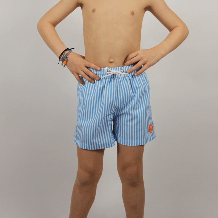 Short de bain Enfant Le petit Affranchi Rayé Recyclé