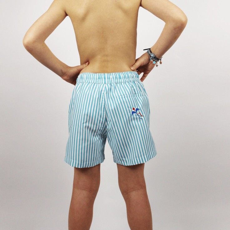 Short de bain Enfant Le petit Affranchi Rayé Recyclé