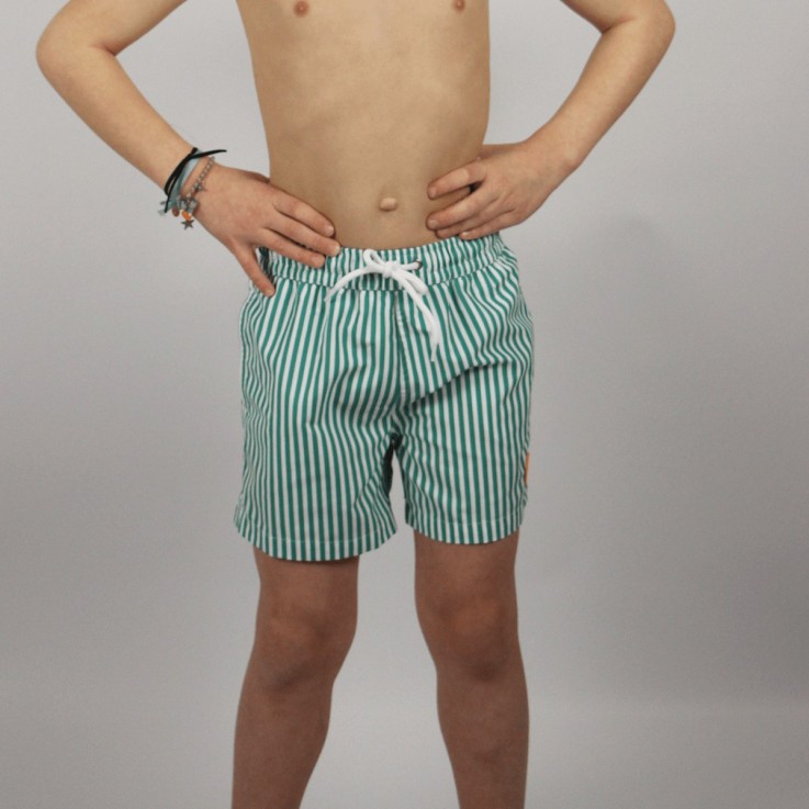 Short de bain Enfant Le petit Poseidon Rayé Recyclé