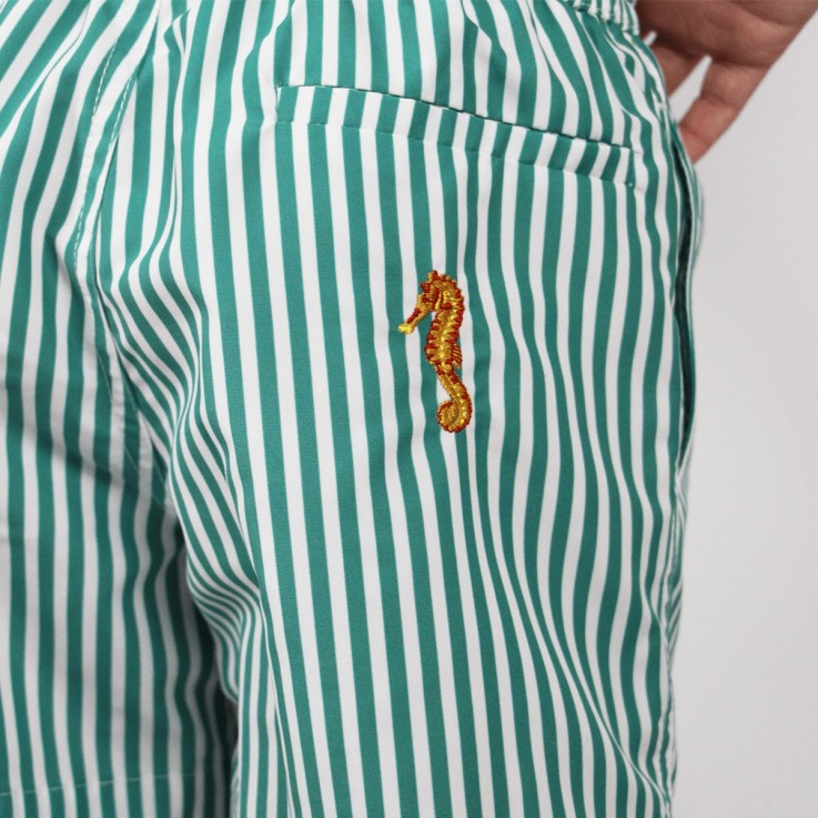 Short de bain Enfant Le petit Poseidon Rayé Recyclé