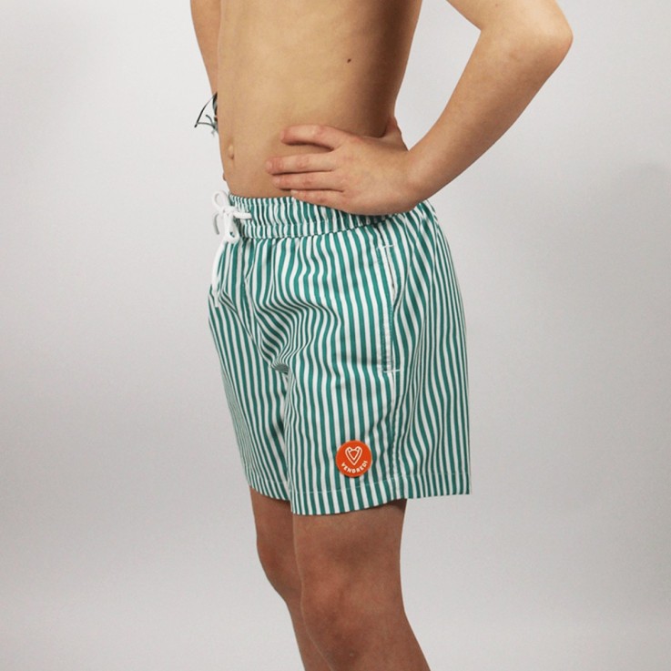 Short de bain Enfant Le petit Poseidon Rayé Recyclé