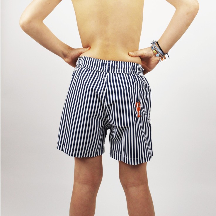 Short de bain Enfant Le petit Immerge Rayé Recyclé