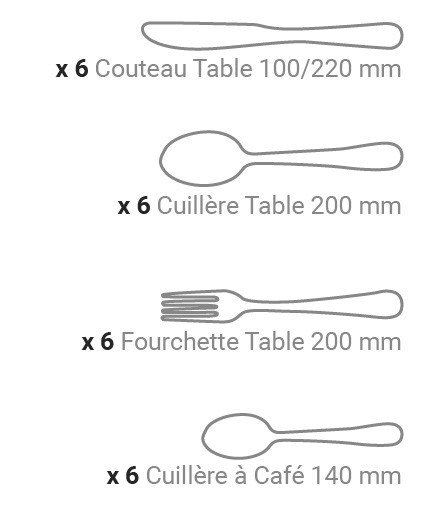 Ensemble de couverts Berlin Acier Inoxydable (inox)