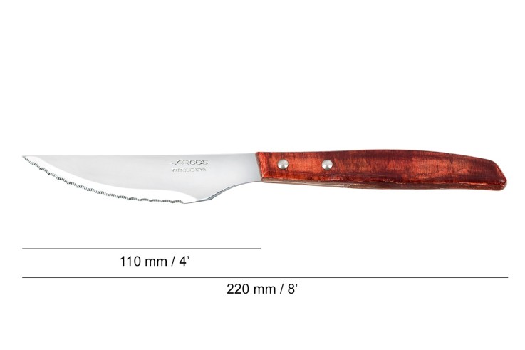 Couteau à pizza Forest en bois d'acajou Acier Inoxydable (inox) lame 11 cm