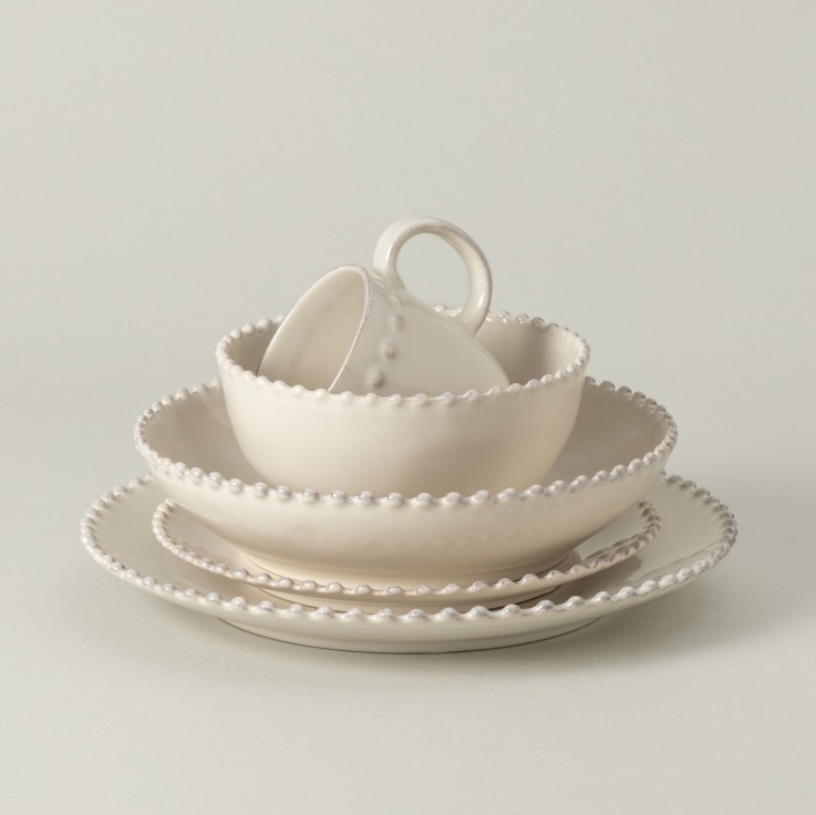 Set Table 5 Pièces Pearl en grès