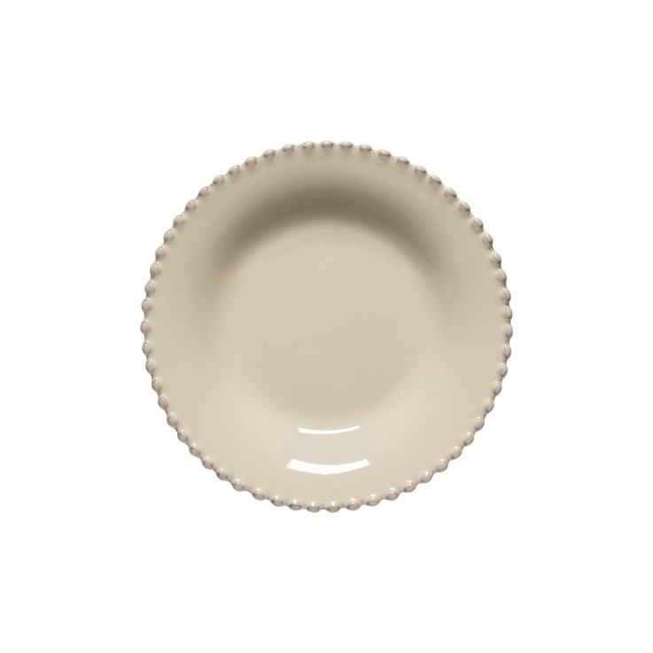 Assiette à soupe/pâtes Pearl en grès