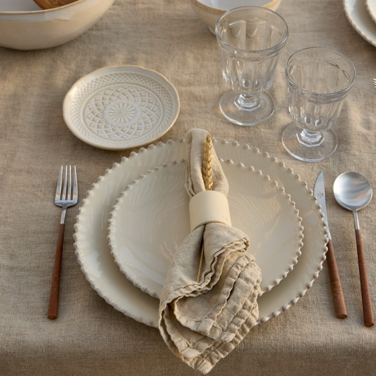 Assiette à Dîner Pearl en grès