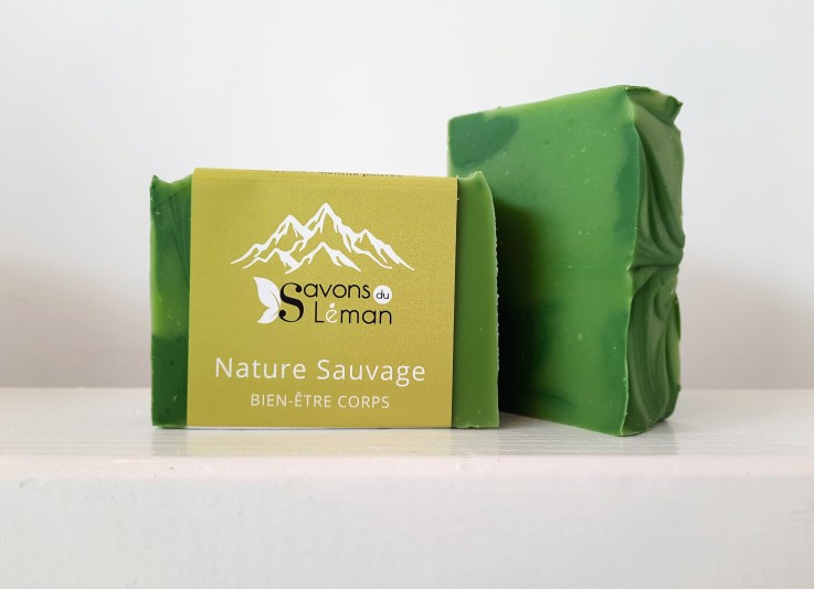 Savon artisanal Nature Sauvage, menthe poivrée Bio (Surgras 6%)