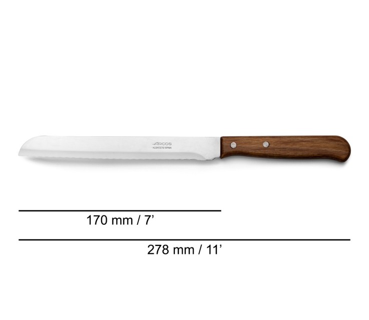 Couteau à pain Latina Acier Inoxydable (inox) lame 17 cm
