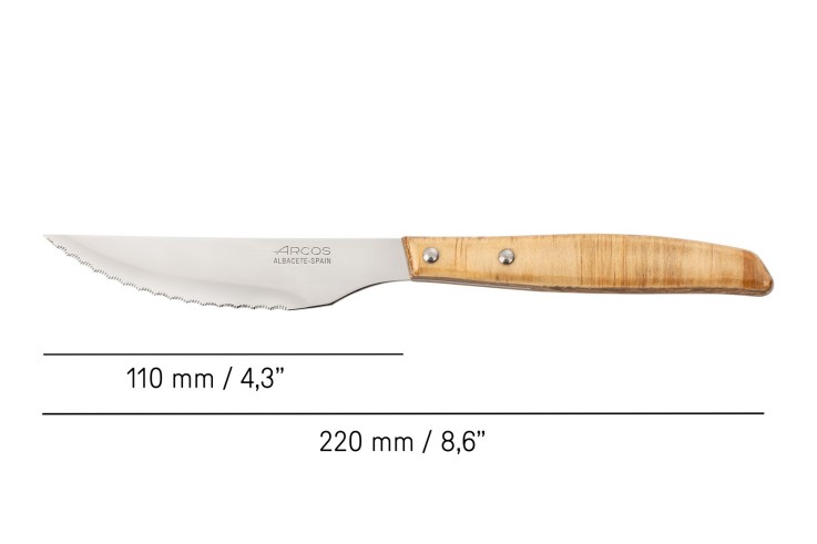 Couteau à pizza Forest en bois de peuplier Acier Inoxydable (inox) lame 11 cm