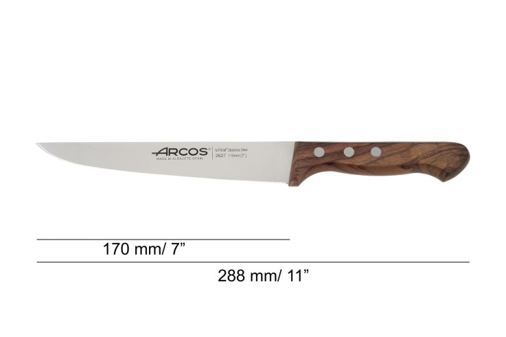 Couteau de cuisine Atlantico Acier Inoxydable (inox) lame 17 cm