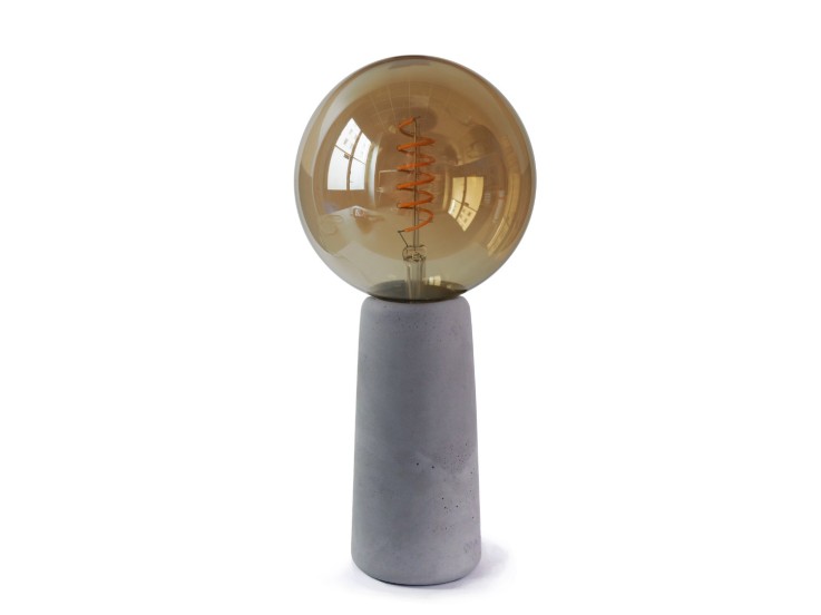 Lampe à poser béton et marque-page Phare + Bicoque style Edison