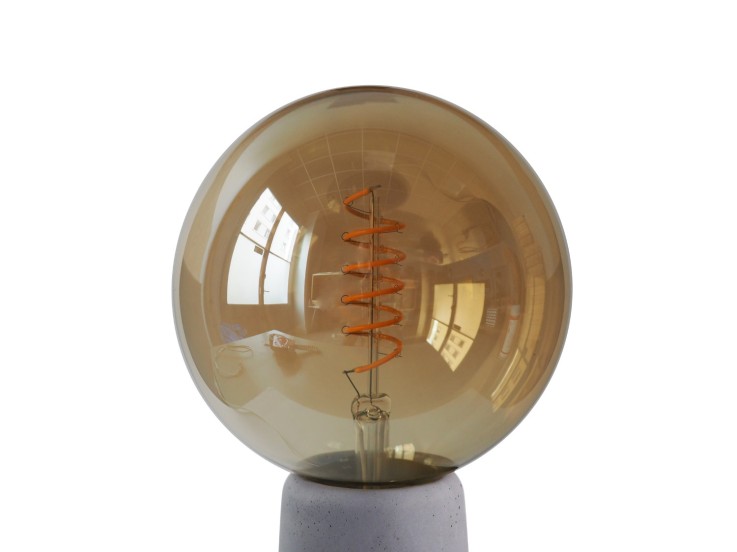 Lampe à poser béton et marque-page Phare + Bicoque style Edison
